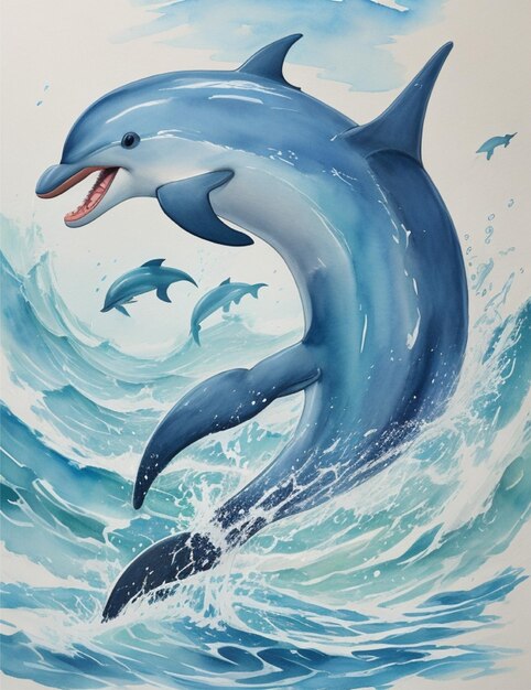 A playful dolphin fis