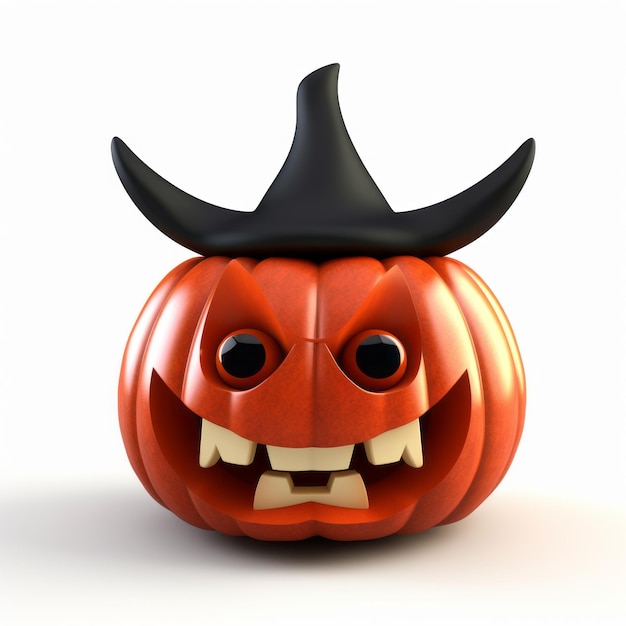 Photo playful and fun 3d witch pumpkin faces for halloween