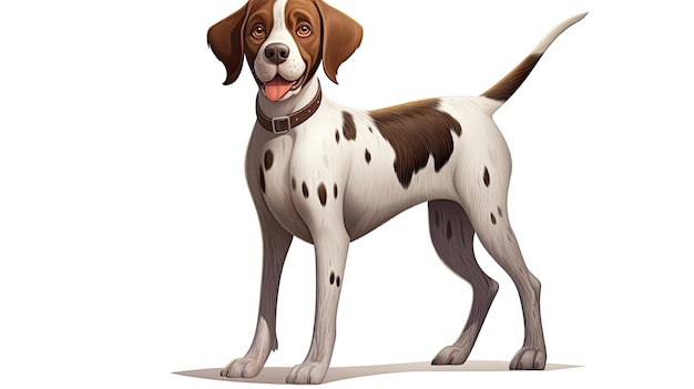 Playful German Shorthaired Pointer Cartoon Adventure