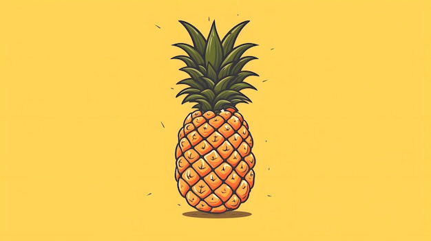 Foto grafico giocoso di un ananas