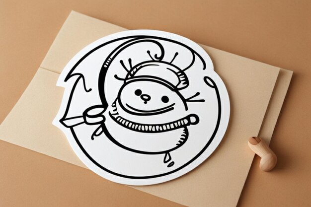 A playful handdrawn logo of a company with a whimsical design