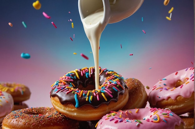 A playful image of milk being poured over a tower