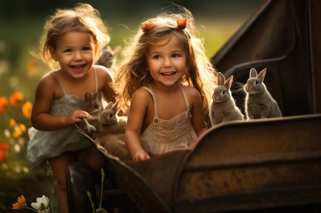 Photo playful kids innocence captured