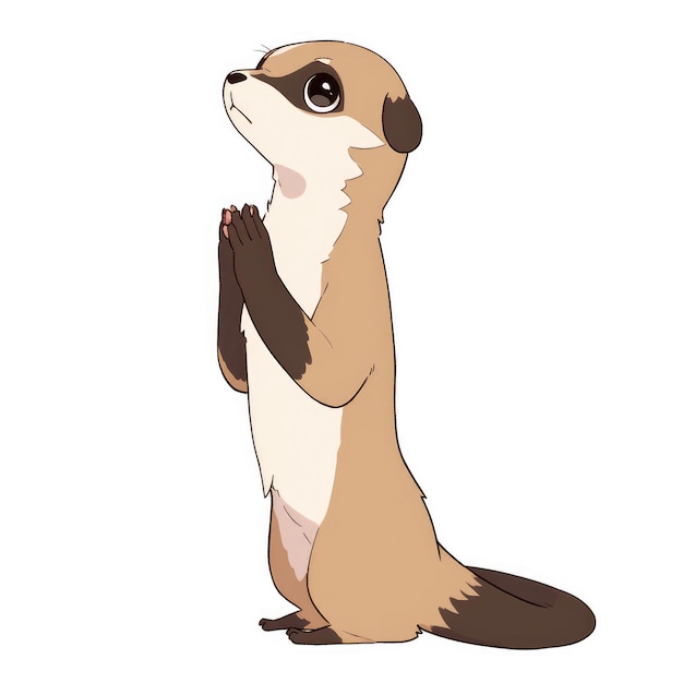 Photo playful meerkat an animated delight with a helping hand