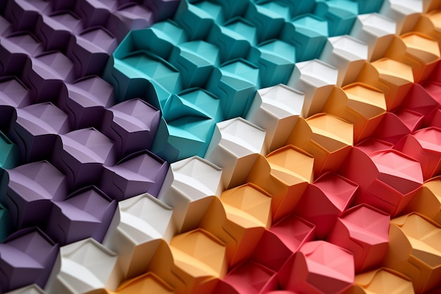 Playful Origami Paper Hexagon Art