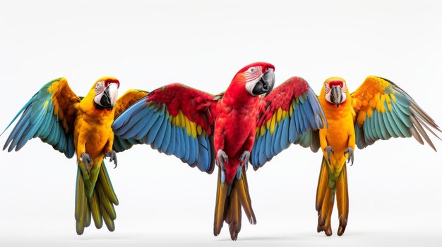 바탕 에 생동감 있는 색 의 놀이 하는 무새 들