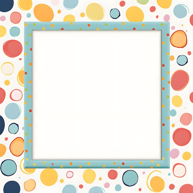 Photo playful polka dot ornamental frame for a cheerful touch