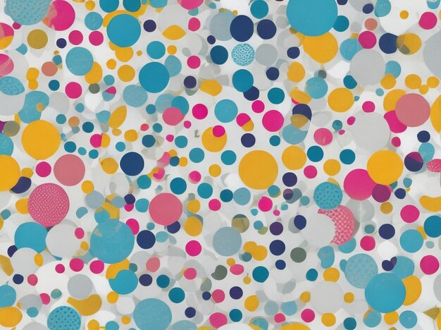 Playful Polka Dots Colorful Circle Seamless Pattern