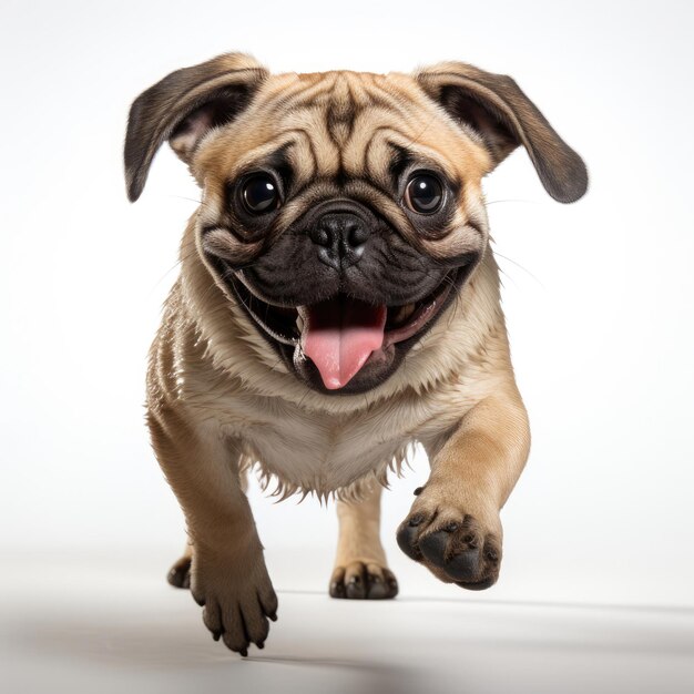 Playful Pug Puppy Running