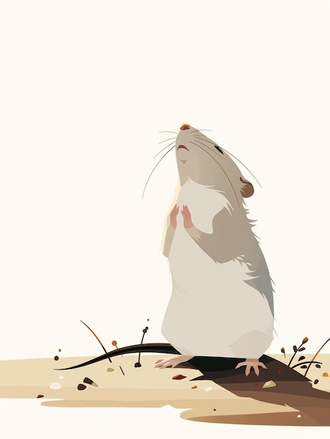 Photo playful rat in hide and seek adventure generative ai