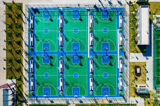 Playground -Aerial shooting basketball court