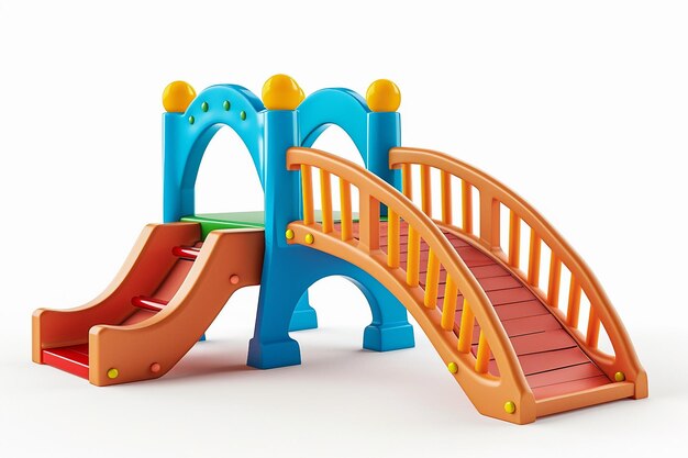 Playground Bridge On White Background