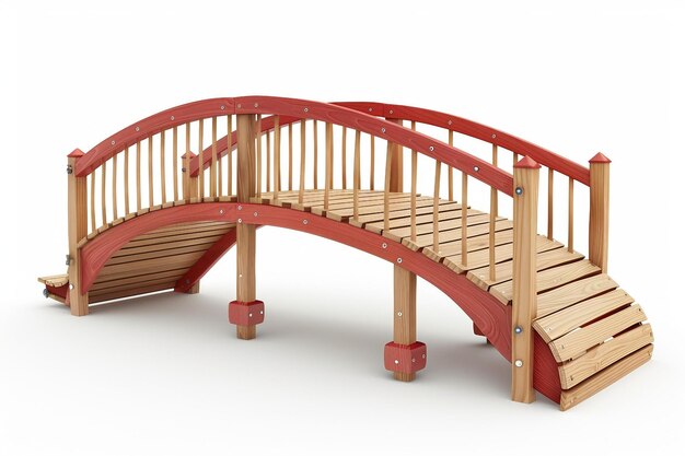 Playground Bridge On White Background