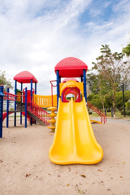 Photo playground equipment for child at the park