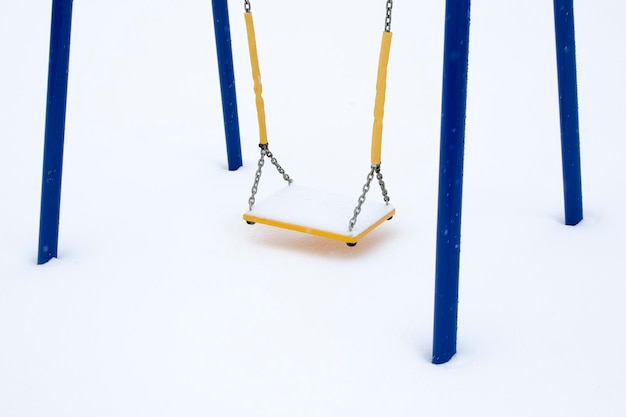 Playground in the snow