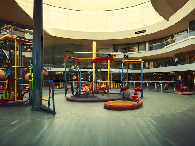 Photo playground with nobody nostalgic childish in the mall realistic image downloade
