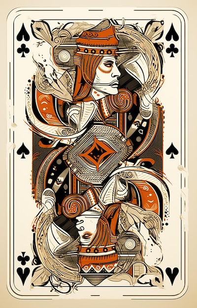 Foto una carta da gioco joker re regina da un nuovo moderno originale completo completo design