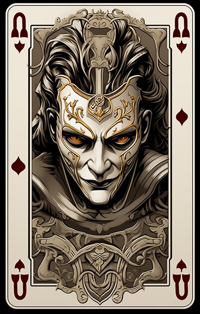 Foto una carta da gioco joker re regina da un nuovo moderno originale completo completo design