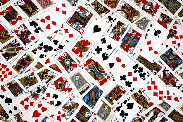 Playing Cards Arrangement Background with copy space