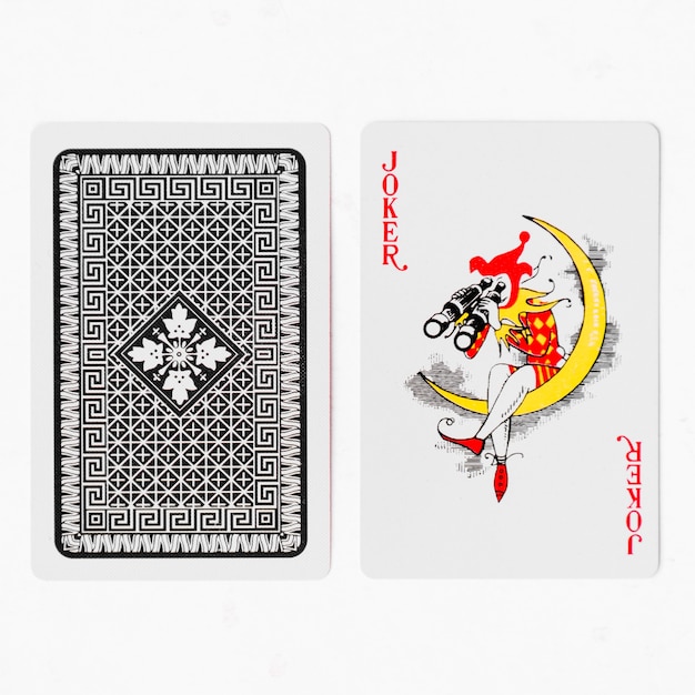 Playing Cards full deck and back white background mockup