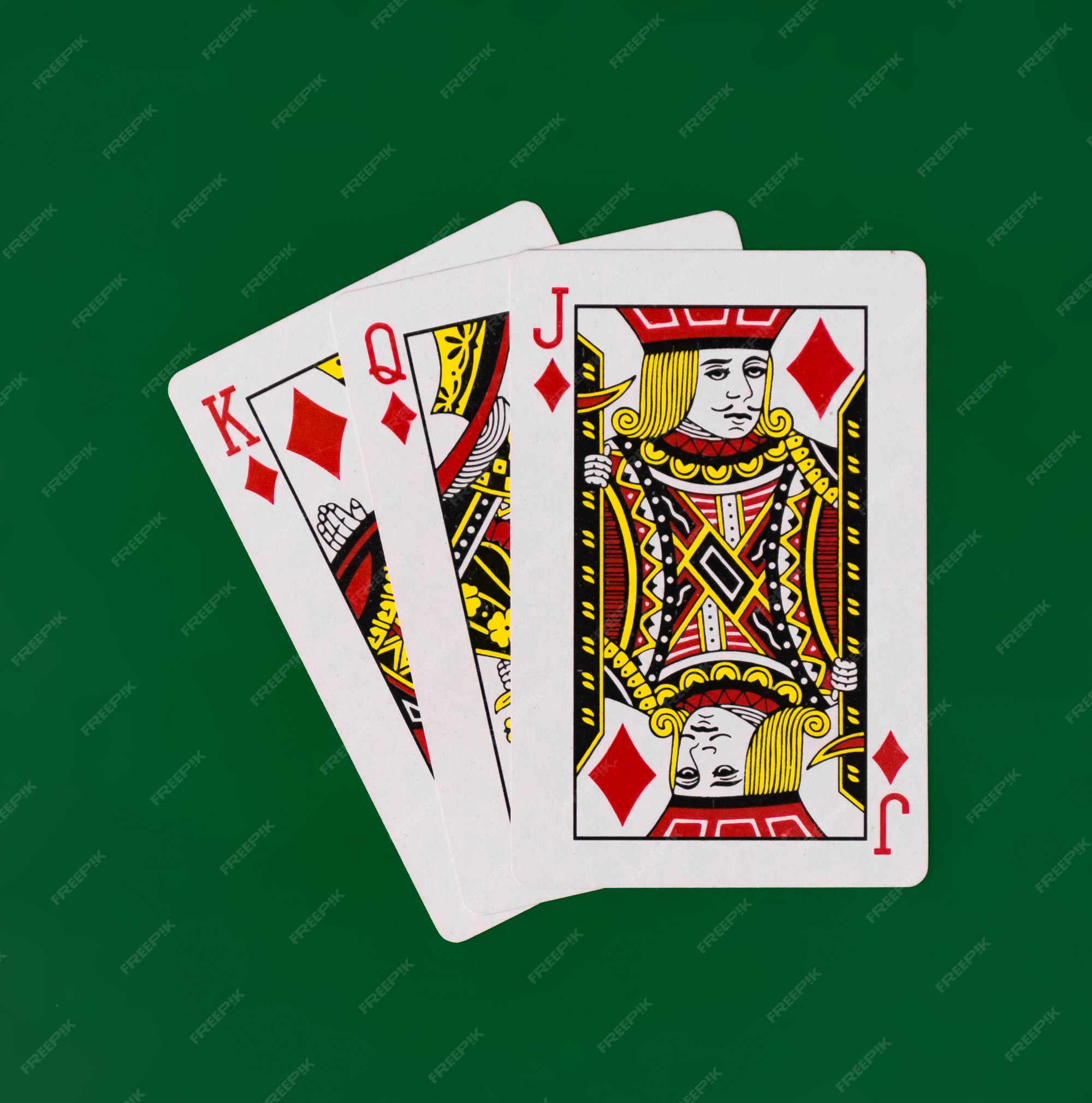 Jack King Queen Playing Card Flat Photos and Images