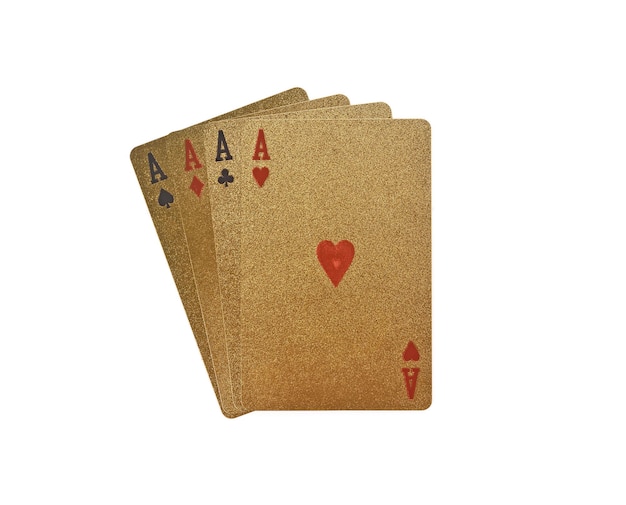 사진 흰색 배경에 고립 된 카드 놀이