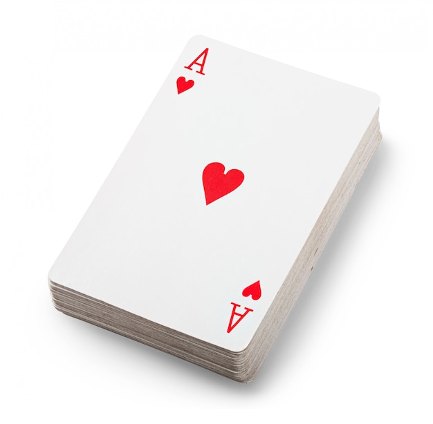 Playing cards isolated on white