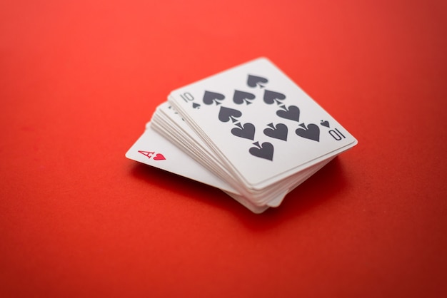 Photo playing cards isolated