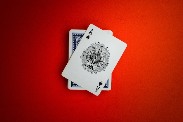 Photo playing cards isolated