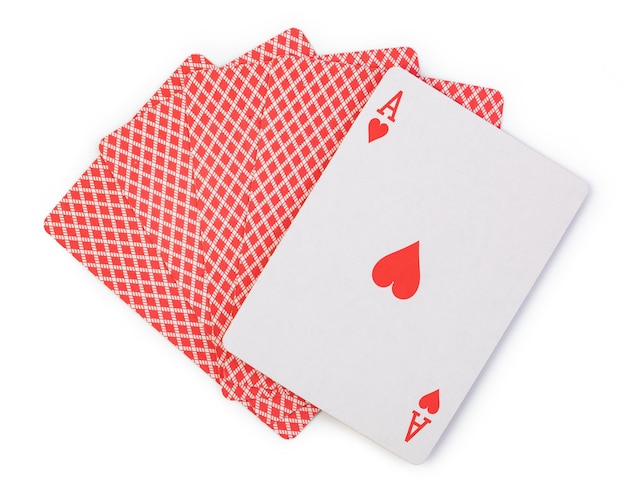 흰색 배경에 카드 놀이