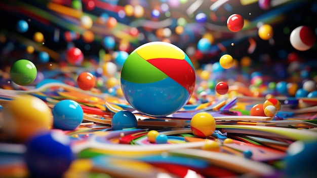 playing colorful balls High definition photography creative wallpaper