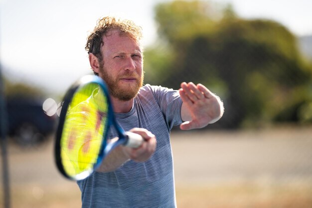 Photo playing a tennis match at the australian open in summer