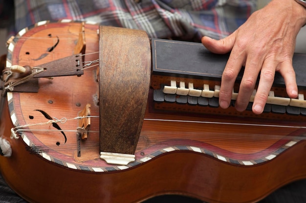 Playing a violin