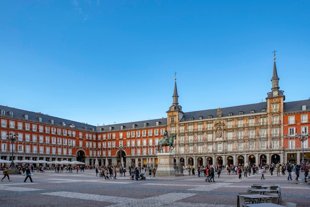 Plaza Mayor in Madrid Spain Plaza Mayor is a central square in Madrid