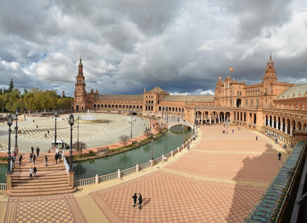 Plaza of Spain in Seville panorama