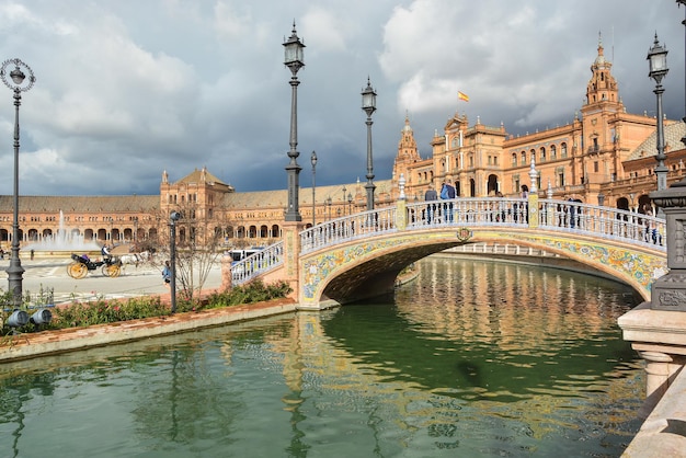 Plaza van Spanje in Sevilla, de hoofdstad van Andalusië