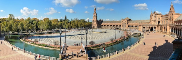 Plaza van Spanje in Sevilla panorama