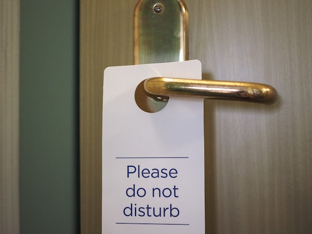 Please do not disturb