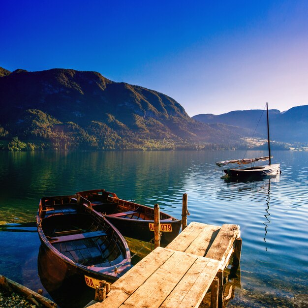 Pleasure boats at lake