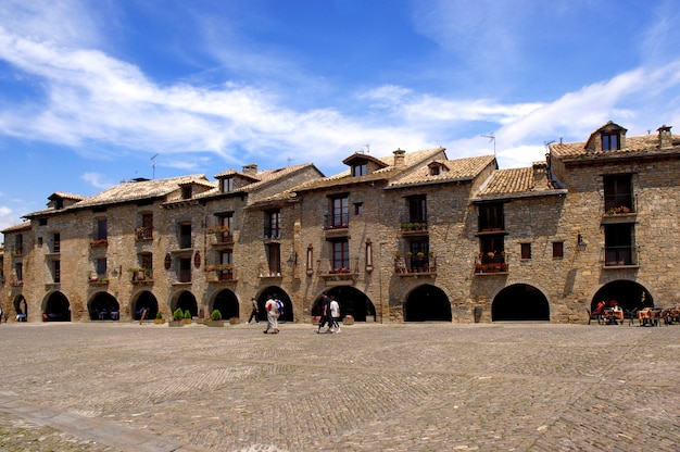 Plein van Ainsa, Huesca, Aragon, Spanje