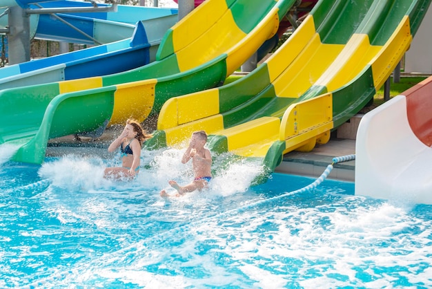 plezier in het waterpark