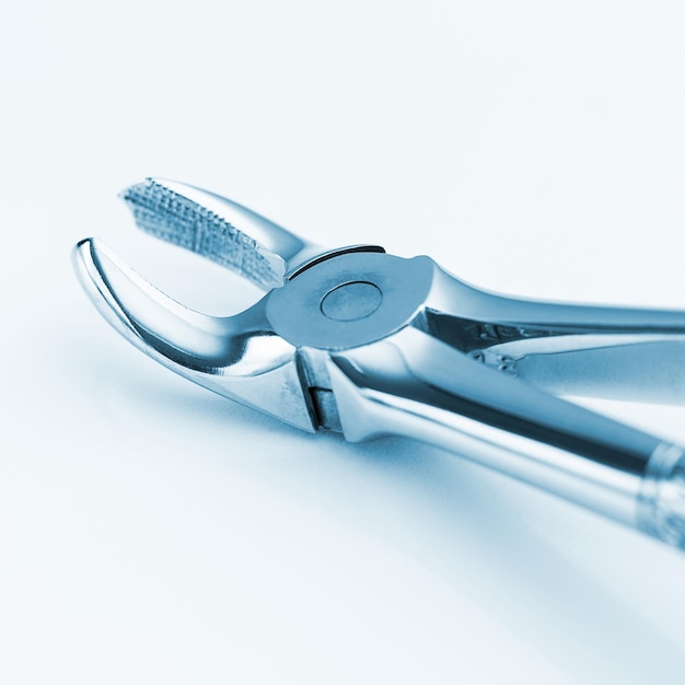 Pliers from the dentist for dental treatment