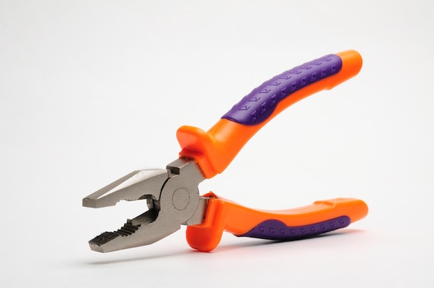 Pliers for various jobs on a white background