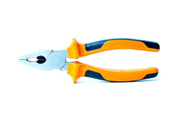 Pliers on a white background isolated