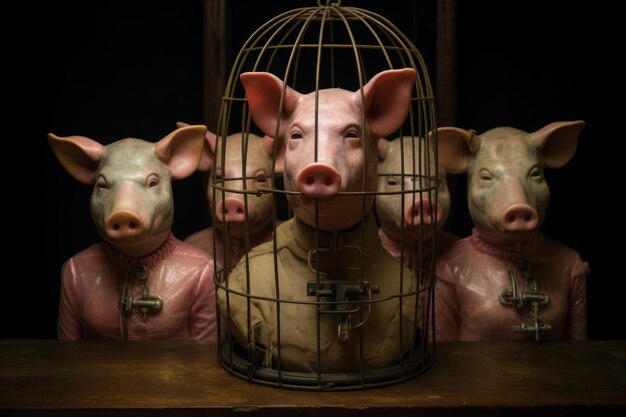 The Plight of Five Piggy Prisoners Exploring the Uneasy Balance Within ar 32