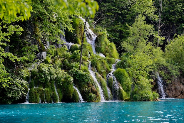 Foto plitvice waterval in kroatië