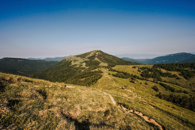 Ploska heuvel met berghut van Borisov Big Fatra bergen Slowakije Wandelen zomer Slowakije landschap