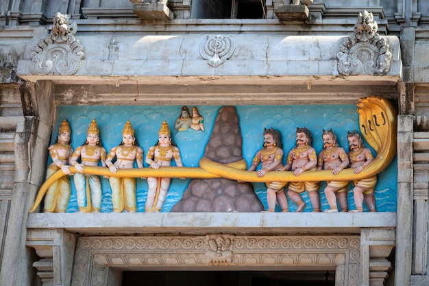 Photo the plot is about the gods of hindu mythology shiva brahma and vishnu