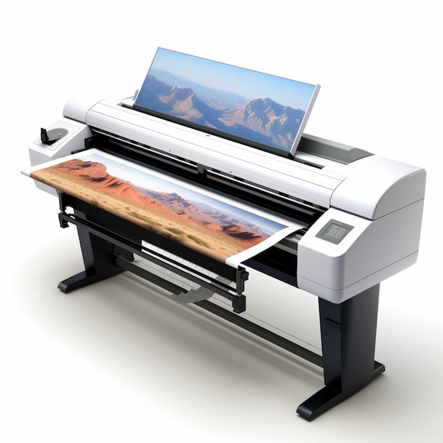 Plotter met witte achtergrond hoge kwaliteit ultra hd