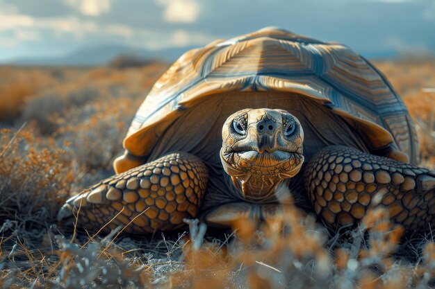 Photo a ploughshare tortoise sunning itself in madagascar its highly prized shell its biggest threat